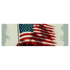 Patriotic Usa United States Flag Old Glory Banner And Sign 12  X 4  by Ravend