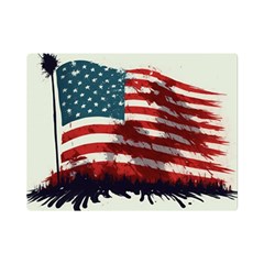 Patriotic Usa United States Flag Old Glory Premium Plush Fleece Blanket (mini) by Ravend