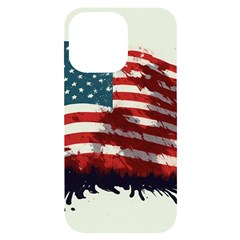 Patriotic Usa United States Flag Old Glory Iphone 14 Pro Max Black Uv Print Case by Ravend