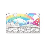 Rainbow Fun Cute Minimal Doodle Drawing Sticker Rectangular (10 pack) Front