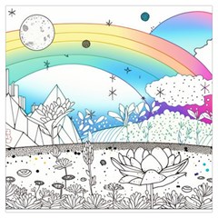 Rainbow Fun Cute Minimal Doodle Drawing Lightweight Scarf  by Ravend