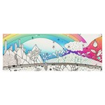 Rainbow Fun Cute Minimal Doodle Drawing Banner and Sign 8  x 3  Front