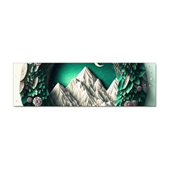 Christmas Wreath Winter Mountains Snow Stars Moon Sticker Bumper (10 Pack) by Ravend