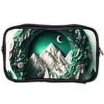 Christmas Wreath Winter Mountains Snow Stars Moon Toiletries Bag (Two Sides) Front