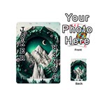 Christmas Wreath Winter Mountains Snow Stars Moon Playing Cards 54 Designs (Mini) Front - Joker1