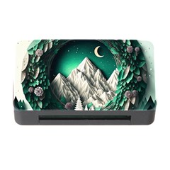 Christmas Wreath Winter Mountains Snow Stars Moon Memory Card Reader With Cf by Ravend