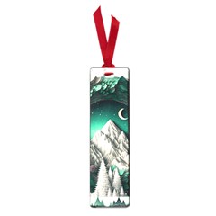 Christmas Wreath Winter Mountains Snow Stars Moon Small Book Marks by Ravend