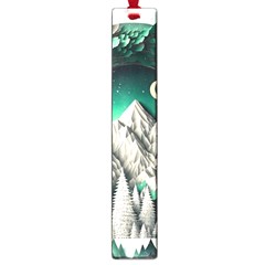 Christmas Wreath Winter Mountains Snow Stars Moon Large Book Marks by Ravend