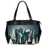 Forest Papercraft Trees Background Oversize Office Handbag (2 Sides) Front