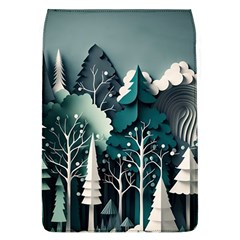 Forest Papercraft Trees Background Removable Flap Cover (l) by Ravend