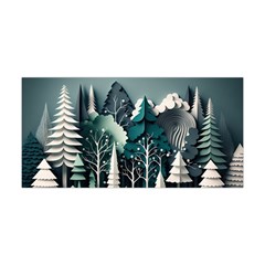 Forest Papercraft Trees Background Yoga Headband by Ravend