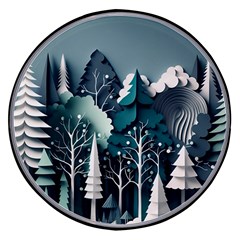 Forest Papercraft Trees Background Wireless Fast Charger(black) by Ravend