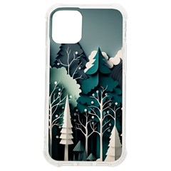 Forest Papercraft Trees Background Iphone 12 Mini Tpu Uv Print Case	 by Ravend