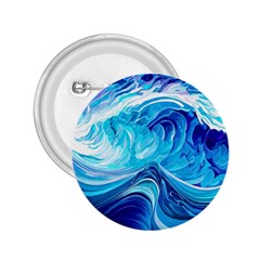 Tsunami Waves Ocean Sea Nautical Nature Water 2 25  Buttons by Ravend