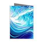 Tsunami Waves Ocean Sea Nautical Nature Water Mini Greeting Card Right