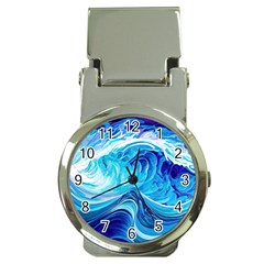 Tsunami Waves Ocean Sea Nautical Nature Water Money Clip Watches by Ravend