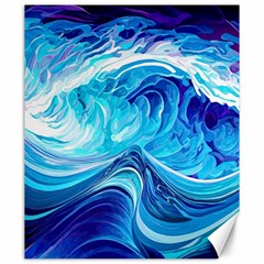 Tsunami Waves Ocean Sea Nautical Nature Water Canvas 20  X 24  by Ravend