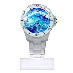 Tsunami Waves Ocean Sea Nautical Nature Water Plastic Nurses Watch by Ravend