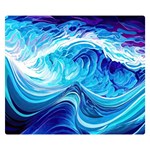 Tsunami Waves Ocean Sea Nautical Nature Water Premium Plush Fleece Blanket (Small) 50 x40  Blanket Front