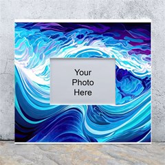 Tsunami Waves Ocean Sea Nautical Nature Water White Wall Photo Frame 5  X 7  by Ravend