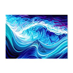 Tsunami Waves Ocean Sea Nautical Nature Water Crystal Sticker (a4) by Ravend