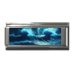 Moonlight High Tide Storm Tsunami Waves Ocean Sea Superlink Italian Charm (9mm) by Ravend