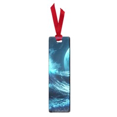 Moonlight High Tide Storm Tsunami Waves Ocean Sea Small Book Marks by Ravend