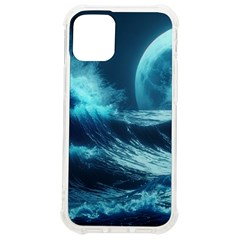 Moonlight High Tide Storm Tsunami Waves Ocean Sea Iphone 12 Mini Tpu Uv Print Case	 by Ravend