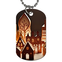 Gingerbread House Gingerbread Christmas Xmas Winter Dog Tag (one Side) by Ravend