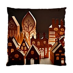 Gingerbread House Gingerbread Christmas Xmas Winter Standard Cushion Case (one Side) by Ravend