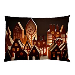 Gingerbread House Gingerbread Christmas Xmas Winter Pillow Case by Ravend