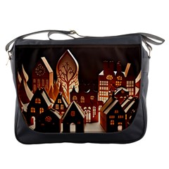 Gingerbread House Gingerbread Christmas Xmas Winter Messenger Bag by Ravend