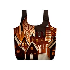 Gingerbread House Gingerbread Christmas Xmas Winter Full Print Recycle Bag (s) by Ravend