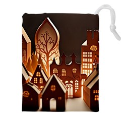 Gingerbread House Gingerbread Christmas Xmas Winter Drawstring Pouch (4xl) by Ravend