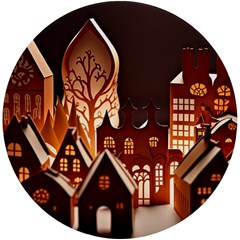 Gingerbread House Gingerbread Christmas Xmas Winter Uv Print Round Tile Coaster by Ravend