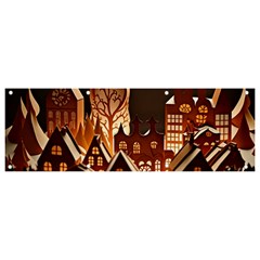 Gingerbread House Gingerbread Christmas Xmas Winter Banner And Sign 9  X 3  by Ravend