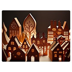 Gingerbread House Gingerbread Christmas Xmas Winter Two Sides Premium Plush Fleece Blanket (extra Small)