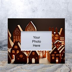 Gingerbread House Gingerbread Christmas Xmas Winter White Tabletop Photo Frame 4 x6 