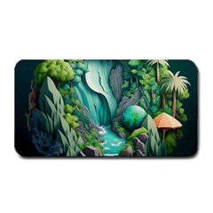 Waterfall Jungle Nature Paper Craft Trees Tropical Medium Bar Mat by Ravend