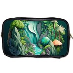 Waterfall Jungle Nature Paper Craft Trees Tropical Toiletries Bag (Two Sides) Front