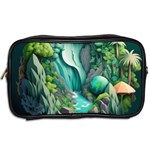 Waterfall Jungle Nature Paper Craft Trees Tropical Toiletries Bag (Two Sides) Back