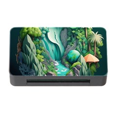 Waterfall Jungle Nature Paper Craft Trees Tropical Memory Card Reader With Cf by Ravend