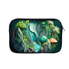 Waterfall Jungle Nature Paper Craft Trees Tropical Apple Macbook Pro 13  Zipper Case by Ravend