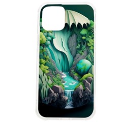 Waterfall Jungle Nature Paper Craft Trees Tropical Iphone 12 Pro Max Tpu Uv Print Case by Ravend