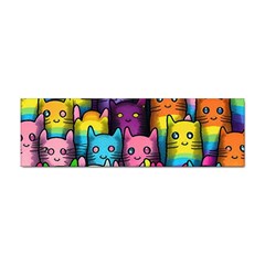 Cats Rainbow Pattern Colorful Feline Pets Sticker Bumper (100 Pack) by Ravend