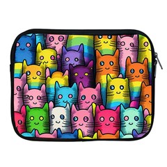 Cats Rainbow Pattern Colorful Feline Pets Apple Ipad 2/3/4 Zipper Cases by Ravend