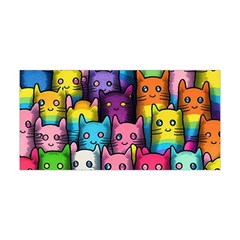 Cats Rainbow Pattern Colorful Feline Pets Yoga Headband by Ravend