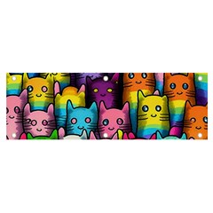 Cats Rainbow Pattern Colorful Feline Pets Banner And Sign 6  X 2  by Ravend