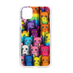 Cats Rainbow Pattern Colorful Feline Pets Iphone 11 Tpu Uv Print Case