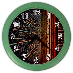 Data Abstract Abstract Background Background Color Wall Clock by Ravend